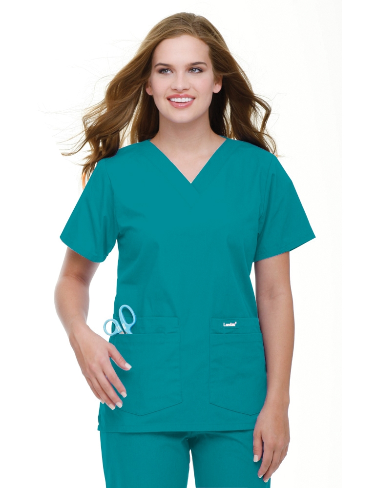 Landau 8219 - Women's V-Neck Tunic Scrubs, Urbane Scrub | eBay